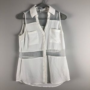 Express White Peekaboo Top. Size XS